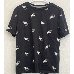 Old Navy Women's TShirt‎ Black with Halloween Ghosts Skateboarding Fall Festive